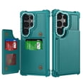 thumbnail image 1 of Allytech Wallet Case for Samsung Galaxy S24 Ultra with Credit Card Slots, Kickstand Anti-Fall Shockproof Camera Screen Protection Soft TPU Frame Premium PU Leather Magnetic Clasp Case - Green, 1 of 8