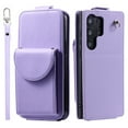 thumbnail image 1 of Allytech Wallet Case for Samsung Galaxy S24 Ultra with Hand Strap & Shoulder Strap, Flip Premium PU Leather Case with Credit Card Slots, Kickstand Magnetic Closure Shockproof Protective Case, Purple, 1 of 7