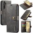 thumbnail image 1 of Allytech Wallet Case for Samsung Galaxy S25 Plus with 3 Card Slots & Cash Pocket, 2 in 1 Detachable Strong Magnetic Case, Retro PU Leather Shockproof Magnetic Clasp Slim Protective Shell - Gray, 1 of 8