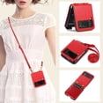 thumbnail image 1 of Allytech Wallet Case for Samsung Galaxy Z Flip 4 5G Phone, Premium PU Leather Cards Slots Adjustable Shoulder Strap Wrist Protective Cover Shell for Samsung Galaxy Z Flip 4 2022 - Red, 1 of 5