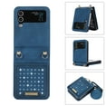 thumbnail image 1 of Allytech Wallet Case for Samsung Galaxy Z Flip5, Bling PU Leather RFID Blocking Kickstand Case with Shoulder Strap & Card Slots, Anti-Fall Shockproof Full Body Protection Case for Women Girls, Blue, 1 of 8