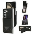 thumbnail image 1 of Allytech Wallet Case for Samsung Galaxy Z Fold5, Luxury PU Leather Kickstand Card Slots Magnetic Buckle RFID Blocking Shockproof Anti-Scratch Protective Case for Women Men - Black, 1 of 5