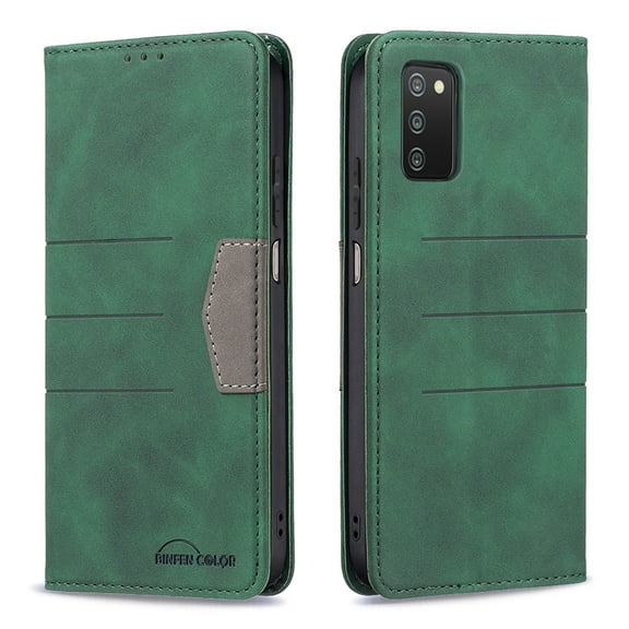 Allytech Wallet Case for Samsung Galaxy A03S 6.5 Inch 2021 Released, PU Leather Flip Cover Stand Shockproof Cards Slots - Green