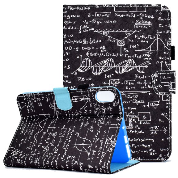 Allytech Wallet Case for iPad Mini 6 Cover[8.3 inch 2021 Release], Auto Wake Sleep Magnetic Closure Soft TPU Back Shockproof Protective PU Leather Stand Case with Pen Holder/Card Slot, Equation