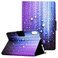 thumbnail image 1 of Allytech Wallet Case for iPad Mini 6th Gen 2021(8.3 Inch), Synthetic Leather Soft TPU Folding Anti-Slip Stand Auto Sleep Wake Drop Proof Card Slots Cover for iPad Mini 6 8.3" 2021, Water Droplets, 1 of 6