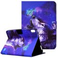 thumbnail image 1 of Allytech Wallet Case for iPad Mini 6th Gen 2021(8.3 inch), Drop Proof PU Leather TPU Back Smart Auto Sleep Wake Flip Stand Wallet Case with Card Slots for A2567/ A2568/ A2569, Butterfly & Wolf, 1 of 6