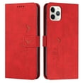 thumbnail image 1 of Allytech Wallet Case for iPhone 11 Pro with Card Clip Zipper Mobile Phone Holder Wristband and Shockproof Simple Print Design Case for iPhone 11 Pro,Red, 1 of 8