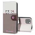 thumbnail image 1 of Allytech Wallet Case for iPhone 13 with Cute Cartoon Pattern, 3 Card Slots + 1 Cash Slot + Wrist Strap, Premium PU Leather Stand Magnetic Clasp Shockproof Protective Case, Gray, 1 of 8