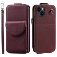 thumbnail image 1 of Allytech Wallet Case for iPhone 13 with Hand Strap & Shoulder Strap, Flip Premium PU Leather Case with Credit Card Slots, Kickstand Magnetic Closure Shockproof Protective Case, Winered, 1 of 7