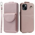 thumbnail image 1 of Allytech Wallet Case for iPhone 13 with Hand Strap & Shoulder Strap, Flip Premium PU Leather Case with Credit Card Slots, Kickstand Magnetic Closure Shockproof Protective Case, Rosegold, 1 of 7