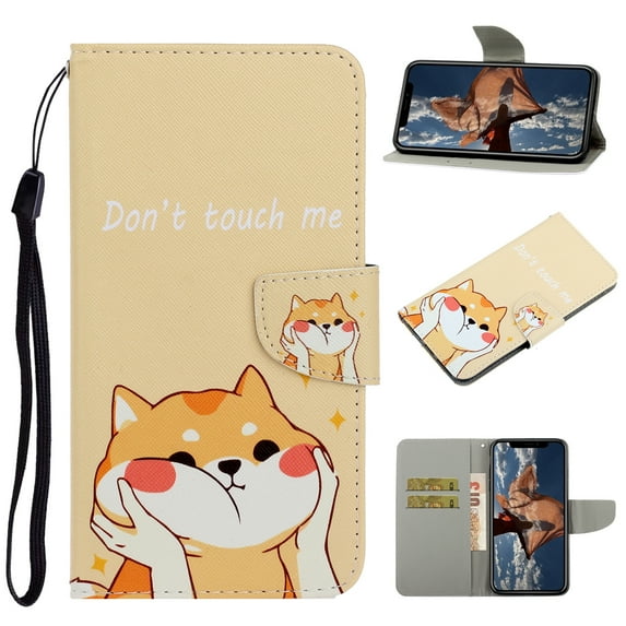 Allytech Wallet Case for iPhone 13 Mini 2021 Cover with Card Holder, Colorful PU Leather Folio Kickstand Feature Protective Magnetic Snap Case with Wrist Strap for iPhone 13 Mini 5.4", Don't Touch