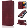 thumbnail image 1 of Allytech Wallet Case for iPhone 13 Pro 6.1" Compatible with MagSafe, Support Wireless Charger Vegan PU Leather Flip Magnetic Stand Case with Card Holders [RFID Blocking], Red, 1 of 12