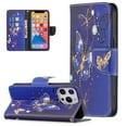 thumbnail image 1 of Allytech Wallet Case for iPhone 13 Pro Max (6.7" 2021 Release),Colorful Painting PU Leather Flip Folio Case with Card Holders Kickstand Shockproof Case for iPhone 13 Pro Max 2021,Purple Gold Butterfly, 1 of 4
