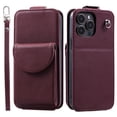 thumbnail image 1 of Allytech Wallet Case for iPhone 13 Pro Max with Hand Strap & Shoulder Strap, Flip Premium PU Leather Case with Credit Card Slots, Kickstand Magnetic Closure Shockproof Protective Case, Winered, 1 of 8