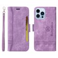 thumbnail image 1 of Allytech Wallet Case for iPhone 13 Pro Max, PU Leather Shockproof Card Slots Holder Magnetic Clasp Flip Cover, Lanyard Handbag Wrist Strap Kickstand Folio Case for iPhone 13 Pro Max 6.7 Inch,Purple, 1 of 13