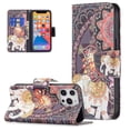 thumbnail image 1 of Allytech Wallet Case for iPhone 14 (6.1 inch 2022), Colorful Painting PU Leather Flip Folio Case with Card Holders Kickstand Shockproof Case for iPhone 14 2022, Mandala Elephant, 1 of 4