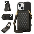 thumbnail image 1 of Allytech Wallet Case for iPhone 14 Plus 2022 Case with Card Holder, PU Leather RFID Blocking Design Stand Mirror Inner Case with Detachable Crossbody Strap for iPhone 14 Plus 5G 6.7", Black, 1 of 10