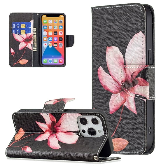 Allytech Wallet Case for iPhone 14 Plus (6.7 inch 2022), Colorful Painting PU Leather Flip Folio Case with Card Holders Kickstand Shockproof Case for iPhone 14 Plus 2022, Floral
