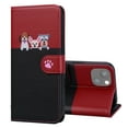 thumbnail image 1 of Allytech Wallet Case for iPhone 14 Plus with Cute Cartoon Pattern, 3 Card Slots + 1 Cash Slot + Wrist Strap, Premium PU Leather Stand Magnetic Clasp Shockproof Protective Case, Black, 1 of 8