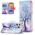 thumbnail image 1 of Allytech Wallet Case for iPhone 14 Pro (6.1 inch 2022), Colorful Painting PU Leather Flip Folio Case with Card Holders Kickstand Shockproof Case for iPhone 14 Pro 2022, Love Tree, 1 of 4