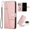 thumbnail image 1 of Allytech Wallet Case for iPhone 14 Pro Max, Magnetic Clasp Kickstand Cover with Card Slots & Cash Holder, Luxury PU Leather + Soft TPU Shockproof Anti-Scratch Case with Wrist Strap, Rosegold, 1 of 9