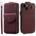 thumbnail image 1 of Allytech Wallet Case for iPhone 15 with Hand Strap & Shoulder Strap, Flip Premium PU Leather Case with Credit Card Slots, Kickstand Magnetic Closure Shockproof Protective Case, Winered, 1 of 7