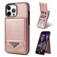 thumbnail image 1 of Allytech Wallet Case for iPhone 15, Luxury PU Leather Kickstand Card Slots Magnetic Buckle RFID Blocking Shockproof Anti-Scratch Protective Case for Women Men - Pink, 1 of 10