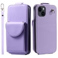 thumbnail image 1 of Allytech Wallet Case for iPhone 15 Plus with Hand Strap & Shoulder Strap, Flip Premium PU Leather Case with Credit Card Slots, Kickstand Magnetic Closure Shockproof Protective Case, Purple, 1 of 7