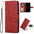 thumbnail image 1 of Allytech Wallet Case for iPhone 15 Pro, Magnetic Clasp Kickstand Cover with Card Slots & Cash Holder, Luxury PU Leather + Soft TPU Shockproof Anti-Scratch Case with Wrist Strap, Red, 1 of 9