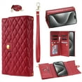 thumbnail image 1 of Allytech Wallet Case for iPhone 15 Pro Max with Wrist & Shoulder Strap, [7 Card Slots] [Full Body Protection] Luxury PU Leather Zipper Wallet Metal Buttons Kickstand Shockproof Case, Red, 1 of 9