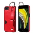 thumbnail image 1 of Allytech Wallet Case for iPhone 7 / 8 / SE 2022 & 2020, [Card Slot] [Ring Buckle] [Adjustable Wristband with Snap Buckles] Premium PU Leather Kickstand Shockproof Case Cover for Women Men - Red, 1 of 10