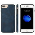 thumbnail image 1 of Allytech Wallet Case for iPhone 8 Plus/7 Plus - 2 Card Holder - Military Grade Drop Protection - Ultra Slim & Protective - Premium PU Leather Shockproof Phone Case for Women & Men - Blue, 1 of 7