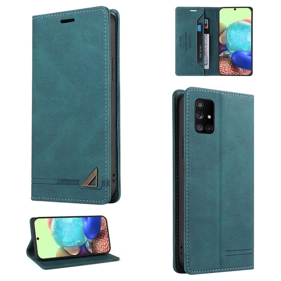 Allytech Wallet Cover for Samsung A71 Case 4G, Shockproof PU Leather Kickstand Wallet Card RFID Blocking Magnetic Folio Holder, Book Style Anti-Scratch Phone Case For Samsung Galaxy A71 4G,Blue