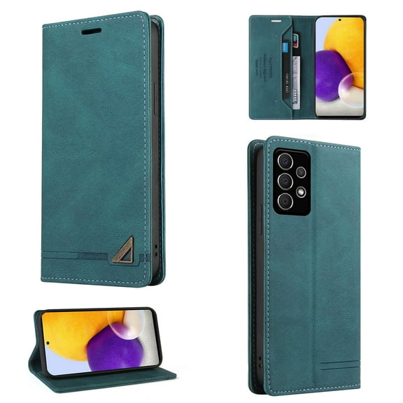 Allytech Wallet Cover for Samsung A72 Case, Shockproof PU Leather Kickstand Wallet Card RFID Blocking Magnetic Folio Holder, Book Style Anti-Scratch Phone Case For Samsung Galaxy A72 5G/4G,Blue