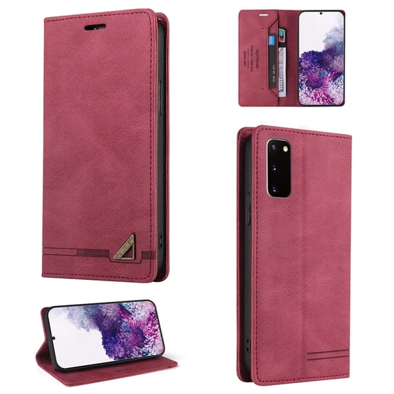 Allytech Wallet Cover for Samsung S20 Case, Shockproof PU Leather Kickstand Wallet Card RFID Blocking Magnetic Folio Holder, Book Style Anti-Scratch Phone Case For Samsung Galaxy S20,Red
