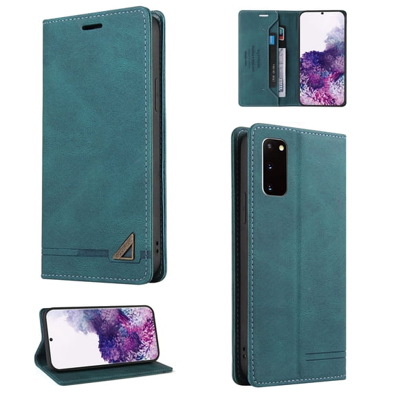 Allytech Wallet Cover for Samsung S20 Case, Shockproof PU Leather Kickstand Wallet Card RFID Blocking Magnetic Folio Holder, Book Style Anti-Scratch Phone Case For Samsung Galaxy S20,Blue