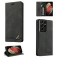 thumbnail image 1 of Allytech Wallet Cover for Samsung S21 Ultra Case, Shockproof PU Leather Kickstand Wallet Card RFID Blocking Magnetic Folio Holder, Book Style Anti-Scratch Phone Case For Samsung Galaxy S21 Ultra,Black, 1 of 14