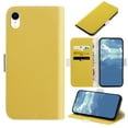 thumbnail image 1 of Allytech Wallet Cover for Apple iPhone XR 6.1 inch,Magnetic Closure Folio Flip Kickstand Candy Color Leather Card Slots Phone Case,Yellow, 1 of 10