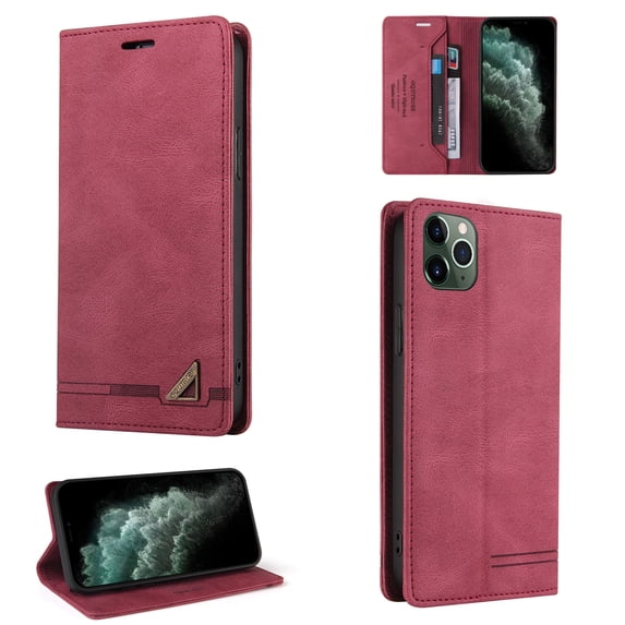 Allytech Wallet Cover for iPhone 11 Pro Max, Shockproof PU Leather Kickstand Wallet Card RFID Blocking Magnetic Folio Holder, Book Style Anti-Scratch Phone Case For iPhone 11 Pro Max,
Red