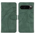 thumbnail image 1 of Allytech Wallet Flip Case for Google Pixel 9 / 9 Pro, Retro Luxury PU Leather Shockproof Soft TPU Inner Magnetic Clasp Cover with Card Cash Slots & Kickstand & Wrist Strap for Women Men - Green, 1 of 10