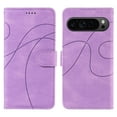 thumbnail image 1 of Allytech Wallet Flip Case for Google Pixel 9 / 9 Pro, Retro Luxury PU Leather Shockproof Soft TPU Inner Magnetic Clasp Cover with Card Cash Slots & Kickstand & Wrist Strap for Women Men - Purple, 1 of 11