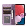 thumbnail image 1 of Allytech Wallet Flip Case for Samsung Galaxy A33 5G with Orchid Butterflies Embossed Pattern, Premium PU Leather Kickstand Magnetic Clasp Shockproof Case with Card Holder & Wrist Strap, Purple, 1 of 5