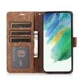 thumbnail image 1 of Allytech Wallet Flip Case for Samsung Galaxy S23 with Orchid Butterflies Embossed Pattern, Premium PU Leather Kickstand Magnetic Clasp Shockproof Case with Card Holder & Wrist Strap, Brown, 1 of 6