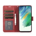 thumbnail image 1 of Allytech Wallet Flip Case for Samsung Galaxy S24 Plus with Orchid Butterflies Embossed Pattern, Premium PU Leather Kickstand Magnetic Clasp Shockproof Case with Card Holder & Wrist Strap, Red, 1 of 6