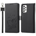 thumbnail image 1 of Allytech Wallet Phone Case for Samsung Galaxy A33 5G,Full Protection Embossed Leather Magnetic Flip Holder Card Slots Protective Cover,Black, 1 of 10