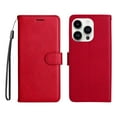 thumbnail image 1 of Allytech Wallet Phone Case for iPhone 15 Pro Max, Retro PU Leather Flip Folio Stand Cards Holder Wallet Case Cover with Hand Wrist Shockproof Protective Case for Apple iPhone 15 Pro Max - Red, 1 of 1