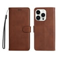 thumbnail image 1 of Allytech Wallet Phone Case for iPhone 15 Pro Max, Retro PU Leather Flip Folio Stand Cards Holder Wallet Case Cover with Hand Wrist Shockproof Protective Case for Apple iPhone 15 Pro Max - Brown, 1 of 1