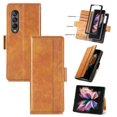 thumbnail image 1 of Allytech Z Fold 4 Case, Galaxy Z Fold 4 5G Case, RFID Blocking Retro Buiness Faux Leather Flip Cover Card Slots Drop Protective Wallet Case Cover for Samsung Galaxy Z Fold 4 2022 Model -Lightbrown, 1 of 11