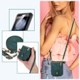 thumbnail image 1 of Allytech Zipper Wallet Case for Samsung Galaxy Z Flip6 6G, With Outer Tempered Glass Screen Protector +Hand Wrist + Shoulder Strap Protective Case Cover Compatible with Galaxy Z Flip6 2024 - Darkgreen, 1 of 7