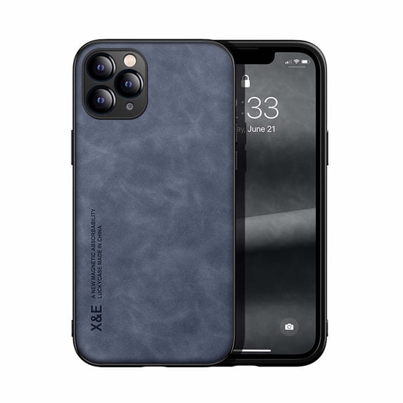 Allytech for iPhone 13 Pro Luxury Leather Case,Simple Fasion Ultra Slim Anti-Slip Scratch Resistant Protective Phone Case for iPhone 13 Pro,Blue